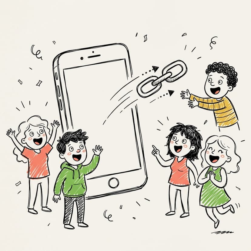 Sharing a poll link via text, email, or social media
