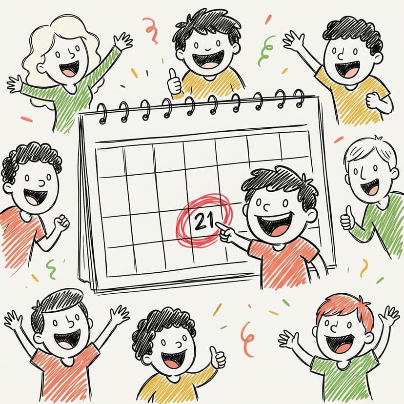 Celebrating as the best meeting time is found